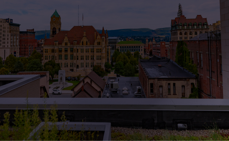 Students walking across campus