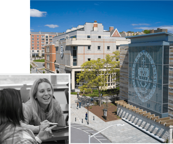 Students in class and on campus